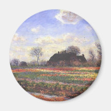 Monet-Tulpenfelder in Sassenheim-1886 Refrigerator Magnets