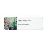 Monet's Bridge with Flowers Custom Return Address Label