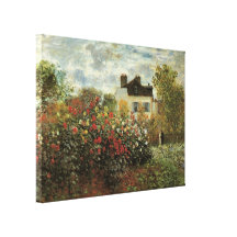 Monet's Garden at Argenteuil by Claude Monet Gallery Wrap Canvas