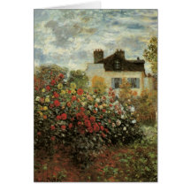 Monet's Garden at Argenteuil by Claude Monet Cards