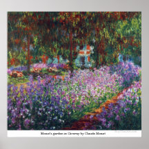 Monet's garden in Giverny by Claude Monet Print