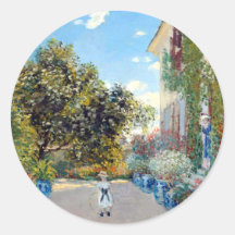 Monet's Garden Round Stickers