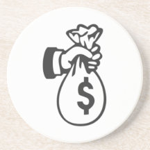 Money Bag Drink Coasters