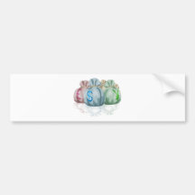Money bag sacks containing currencies bumper stickers