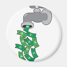 Money Faucet Refrigerator Magnet