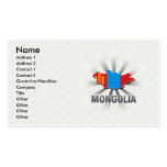 Mongolia Flag Map 2.0 Business Card