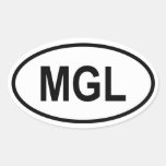 Mongolia "MGL" Oval Sticker