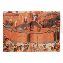 Mongols under the leadership of Hulagu Khan Greeting Card