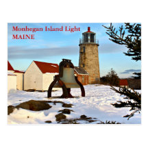 Monhegan Island Light, Maine Postcard