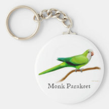 Monk Parakeet Keychain