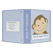 MONKEY Baby Scrapbook Keepsake Shower Gift Binder