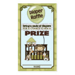 Monkey Baby Shower DIAPER RAFFLE TICKETS CA-Blue Business Card