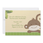 monkey; baby shower personalized invitations