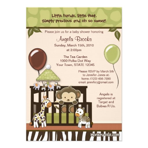 Monkey Baby Shower Invitation