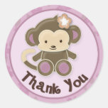 Monkey Baby Shower Thank You labels/seals CJ-O #04 Stickers