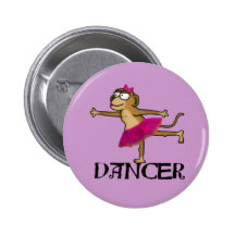 Monkey Ballet Pinback Buttons