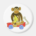 Monkey Banana on Wagon Magnets