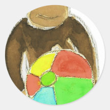 Monkey Beachball Stickers