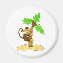 monkey climbing tree refrigerator magnets