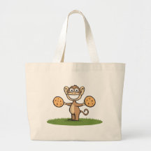 Monkey Cookies Canvas Bags