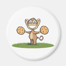 Monkey Cookies Refrigerator Magnet