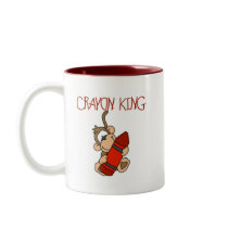 Monkey Crayon King Tshirts and Gifts Mugs