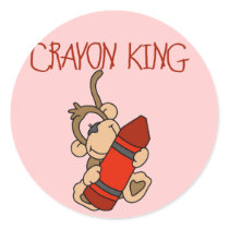 Monkey Crayon King Tshirts and Gifts Sticker