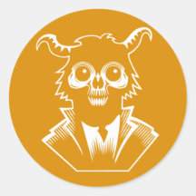 Monkey Demon Round Stickers