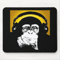 Monkey DJ Mouse Pad