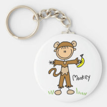 Monkey Dress Up T-shirts and Gifts Keychains