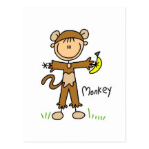 Monkey Dress Up T-shirts and Gifts Post Card