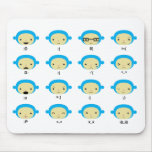 Monkey Emoticons Mousepad