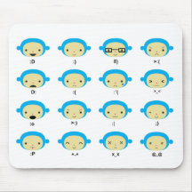 Monkey Emoticons Mousepad