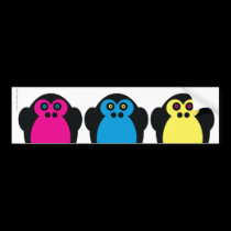 Monkey Faces bumper stickers
