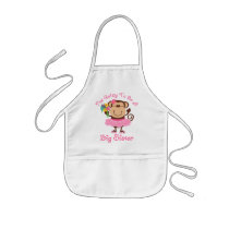 Monkey Future Big Sister Apron
