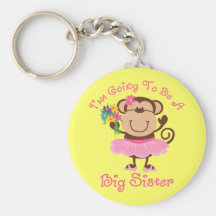 Monkey Future Big Sister Keychains