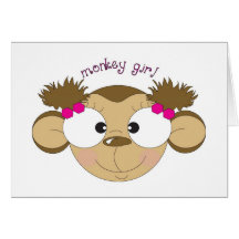 Monkey Girl Card