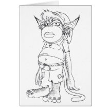 Monkey Gnome Greeting Cards