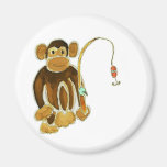 Monkey Gone Fishing Magnets