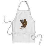 Monkey Holding A Skull Aprons