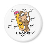 Monkey I Rock Fridge Magnets