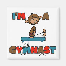 Monkey I'm a Gymnast T-shirts and Gifts Refrigerator Magnets