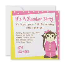 Monkey in Pyjamas Personalized Announcement