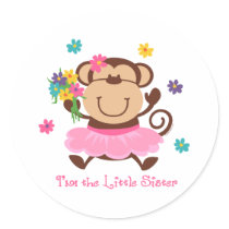 Monkey Little Sister Stickers
