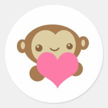 Monkey Love Stickers