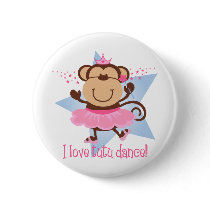 Monkey Love Tutu Dance Button