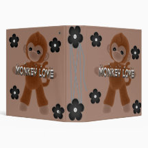 Monkey Love Vinyl Binder