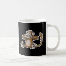 monkey making face mugs