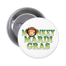 Monkey Mardi Gras Buttons