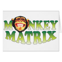 Monkey Matrix Greeting Card